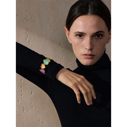 Hellen - Enamel Heart Bracelet