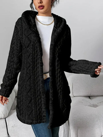Cozy Luxe Plus Size Faux Fur Hooded Coat – Autumn/Winter Essential