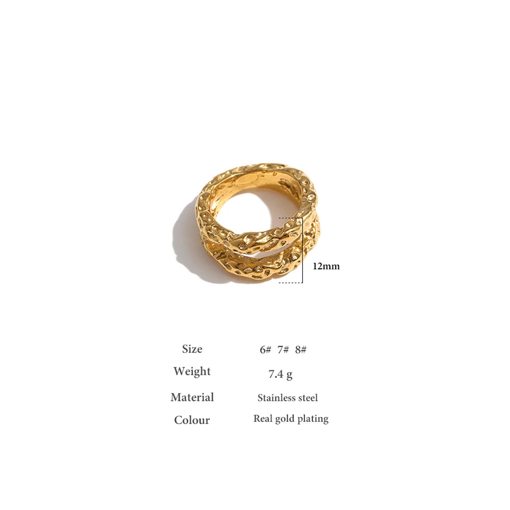 Evelyn - Stainless Steel Round Rings