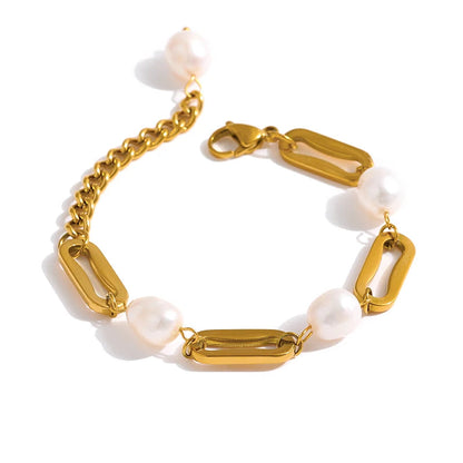 Rosalina - Elegant Pearl Chain Bracelet
