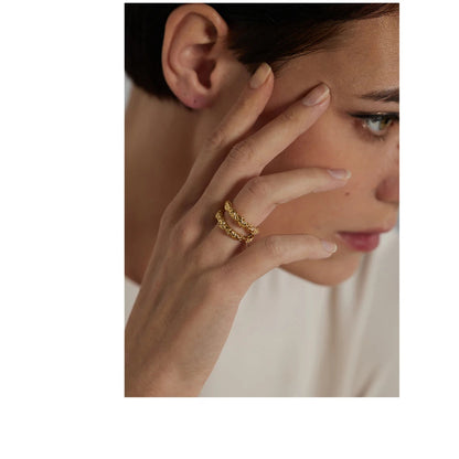 Evelyn - Stainless Steel Round Rings