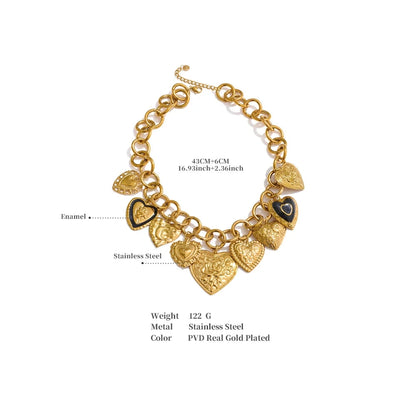 Virelai - Heart Charms Necklace