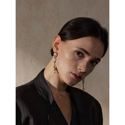 Circe - Hanging Pearls Drop Earrings