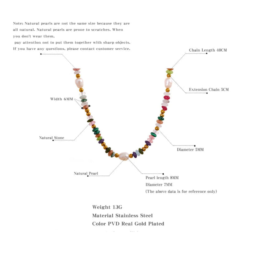 Lavinia - Handmade Colorful Stone Necklace