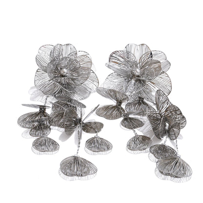 Marguerite - Big Flower Tassel Drop Earrings