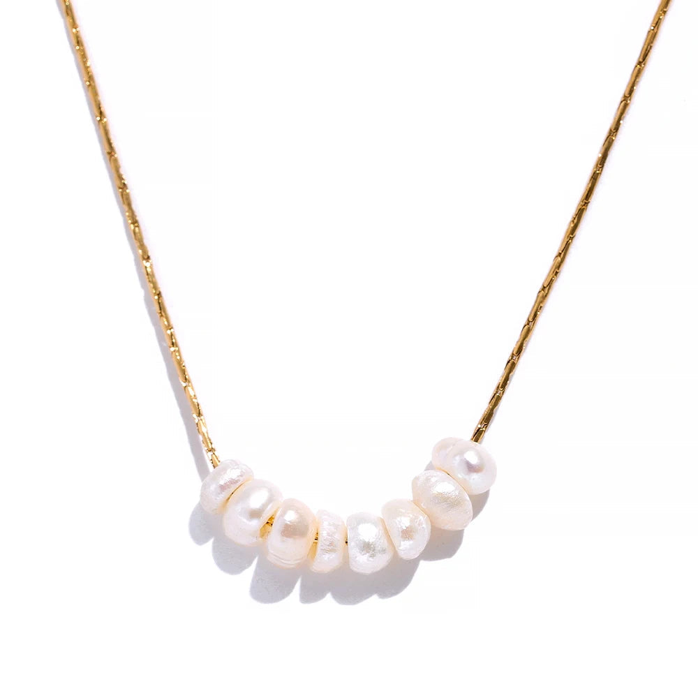 Dorothy - Natural Pearls Chain Collar