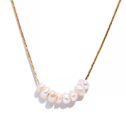 Dorothy - Natural Pearls Chain Collar