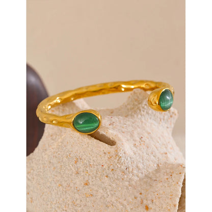 Andromeda - Natural Stone Golden Cuff