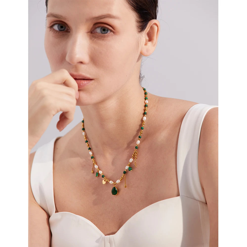 Aurora - Green Cubic Zirconia Pendant