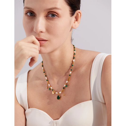Aurora - Green Cubic Zirconia Pendant