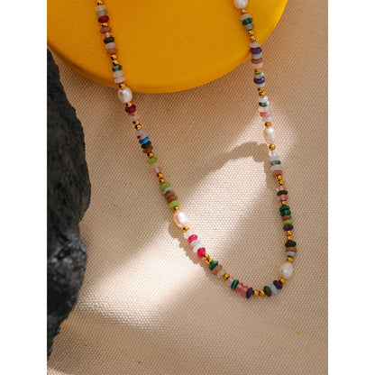 Lavinia - Handmade Colorful Stone Necklace