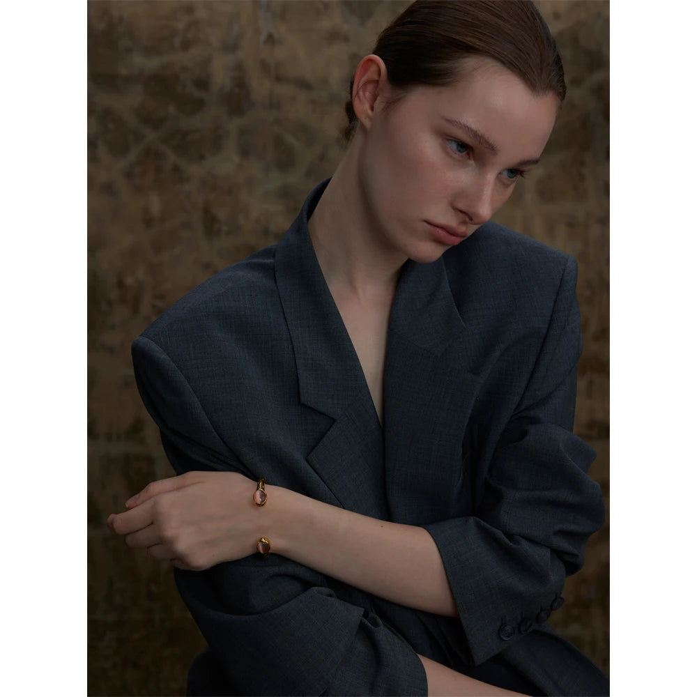 Andromeda - Natural Stone Golden Cuff