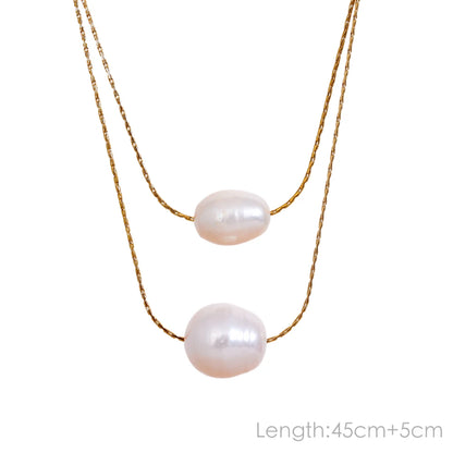 Dorothy - Natural Pearls Chain Collar
