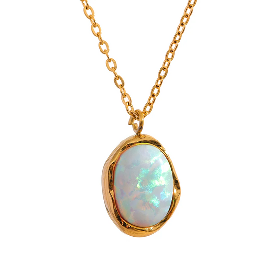 Selene - Minimalistic Opal Necklace
