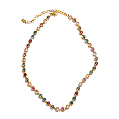 Marigold - Zirconia Cast Necklace And Bracelet