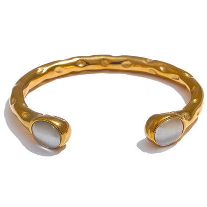 Andromeda - Natural Stone Golden Cuff