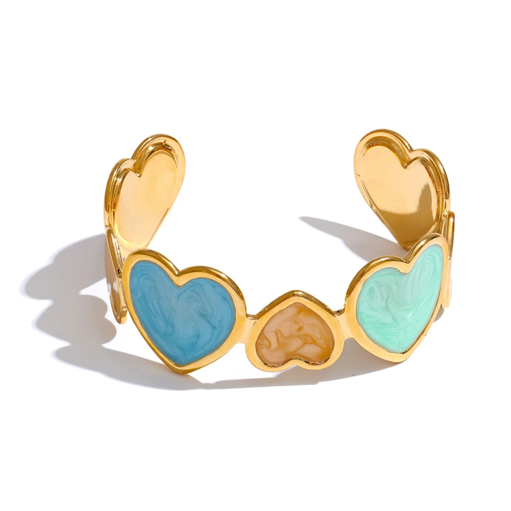 Hellen - Enamel Heart Bracelet