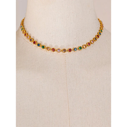 Marigold - Zirconia Cast Necklace And Bracelet