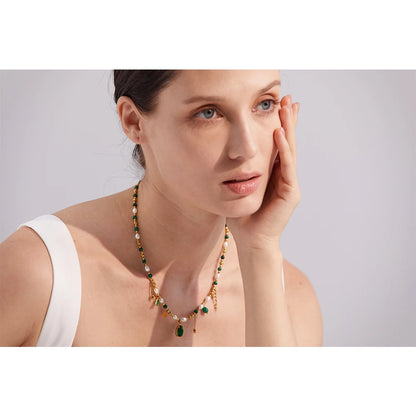 Aurora - Green Cubic Zirconia Pendant
