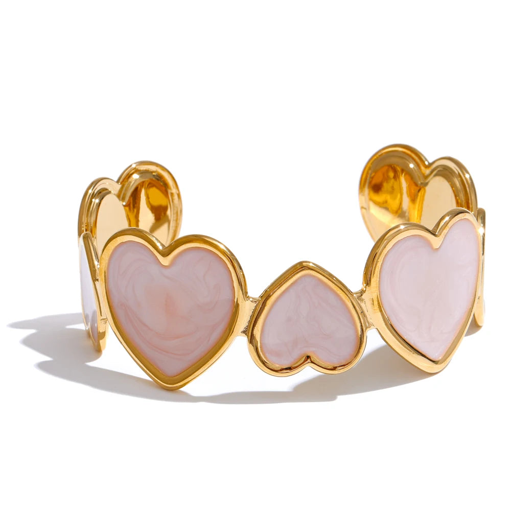 Hellen - Enamel Heart Bracelet
