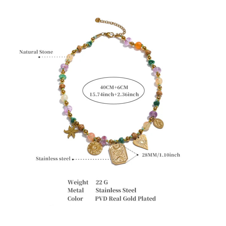 Cassiopeia - Waterproof Natural Stone Necklace