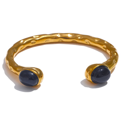 Andromeda - Natural Stone Golden Cuff