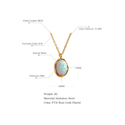 Selene - Minimalistic Opal Necklace
