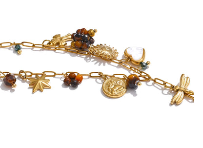 Rhea - Wing Cross and Heart Pendant