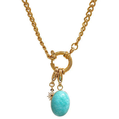 Eulalia - Blue Natural Stone Collar