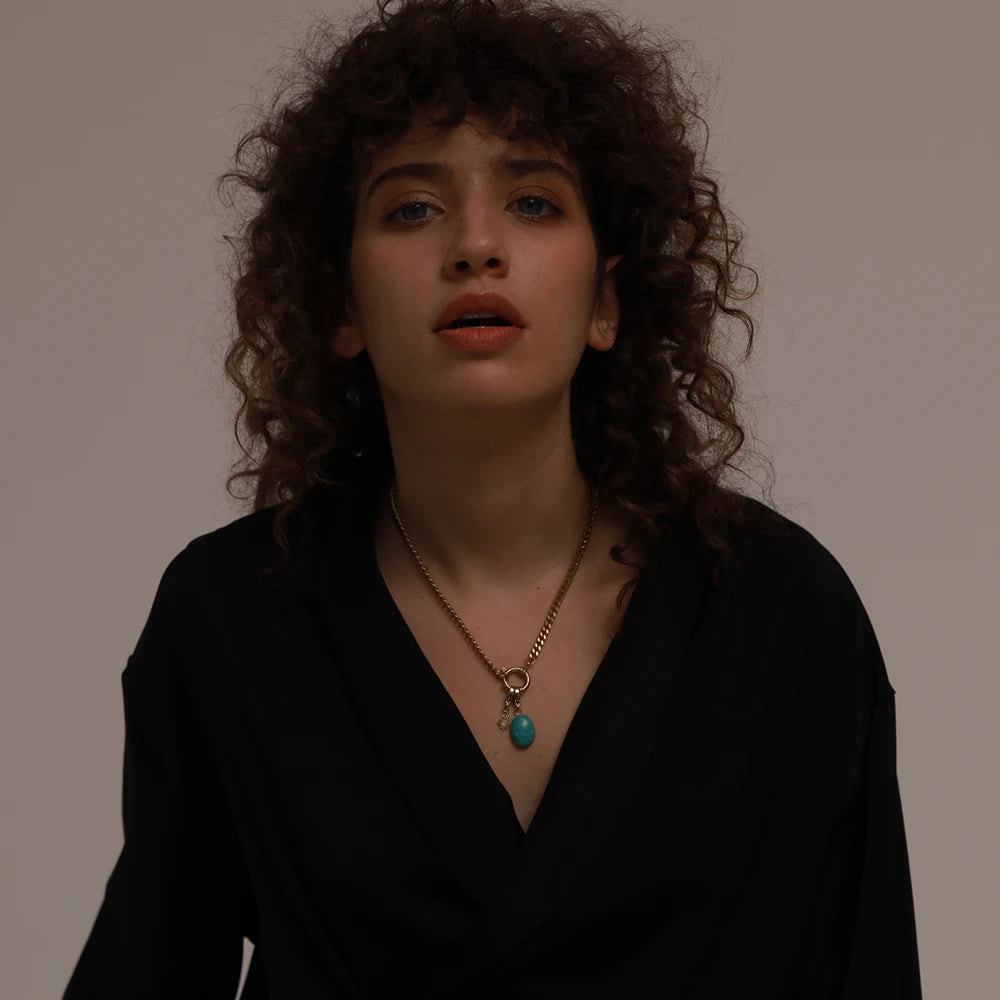 Eulalia - Blue Natural Stone Collar