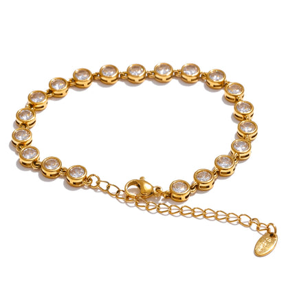 Marigold - Zirconia Cast Necklace And Bracelet