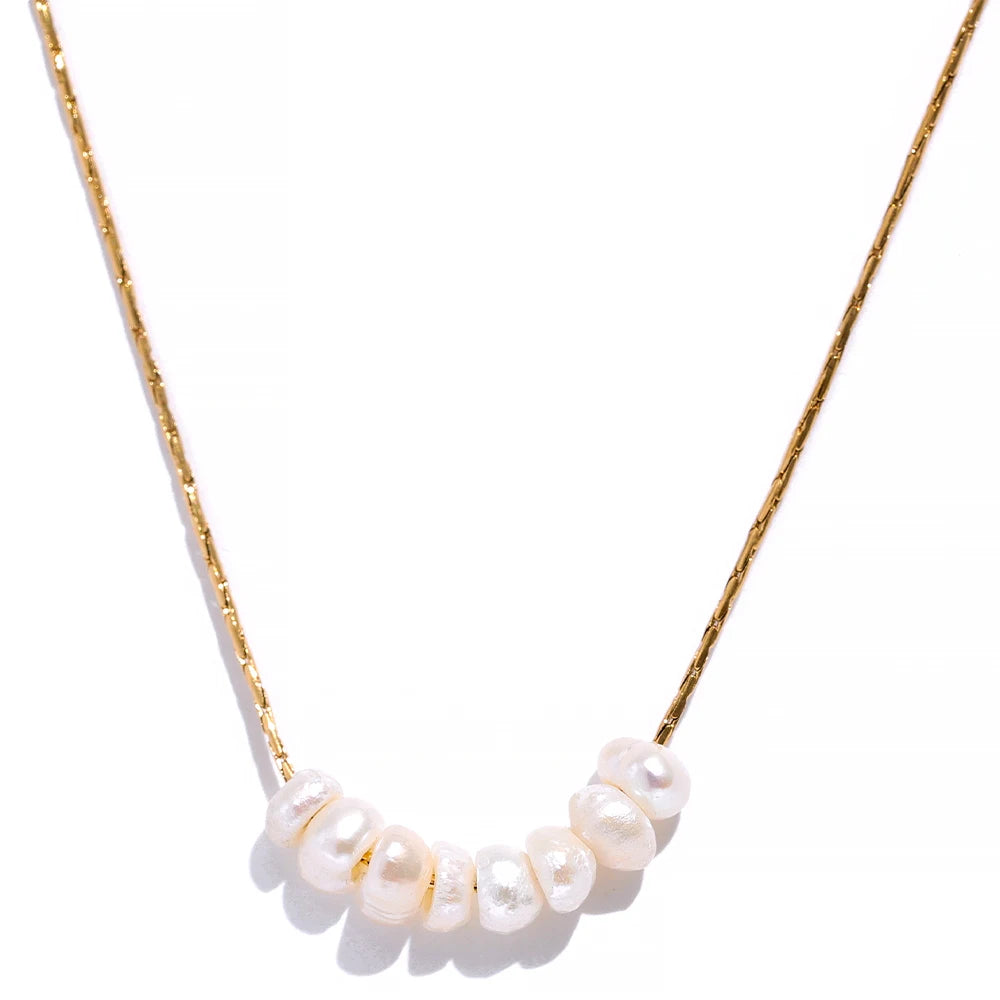Dorothy - Natural Pearls Chain Collar