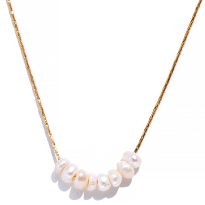 Dorothy - Natural Pearls Chain Collar