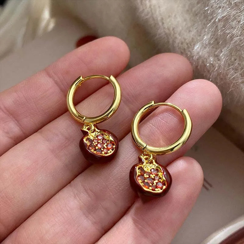 18K Gold Plated Pomegranate Jewelry Set