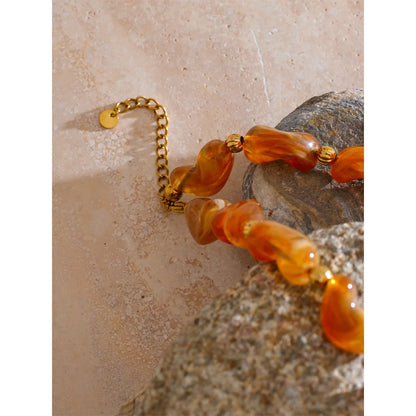 Ione - Acrylic Beads Chain Sunflower Pendant