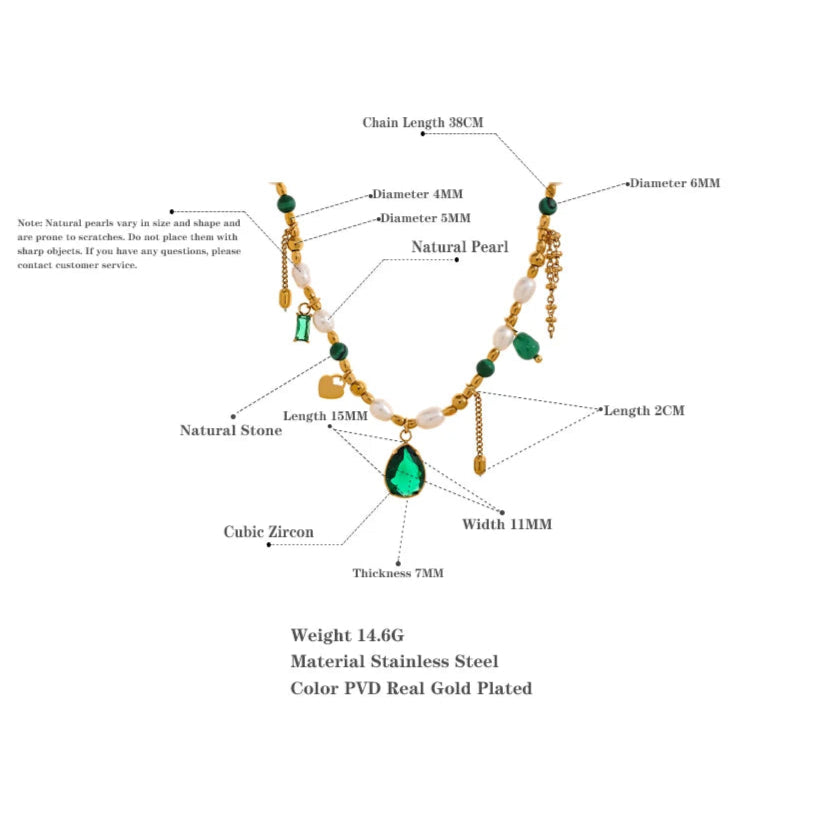 Aurora - Green Cubic Zirconia Pendant