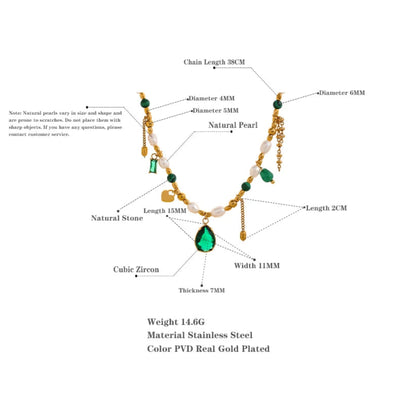 Aurora - Green Cubic Zirconia Pendant