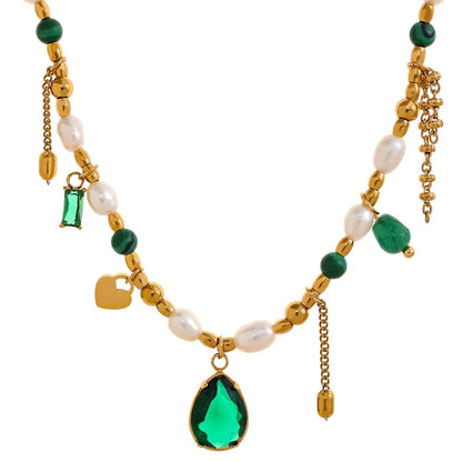 Aurora - Green Cubic Zirconia Pendant