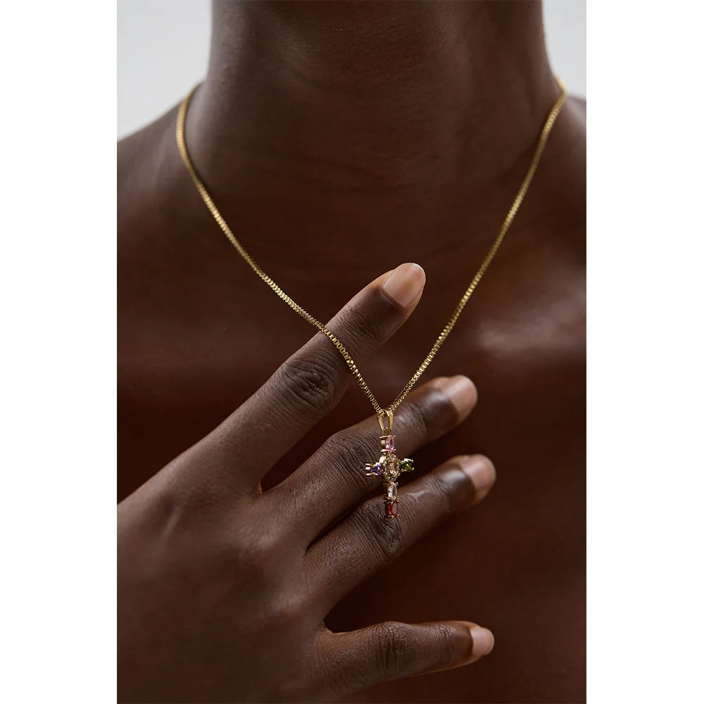 Diana - Colorful Cross Pendant