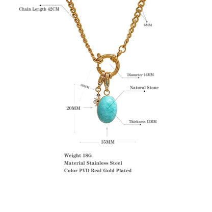 Eulalia - Blue Natural Stone Collar
