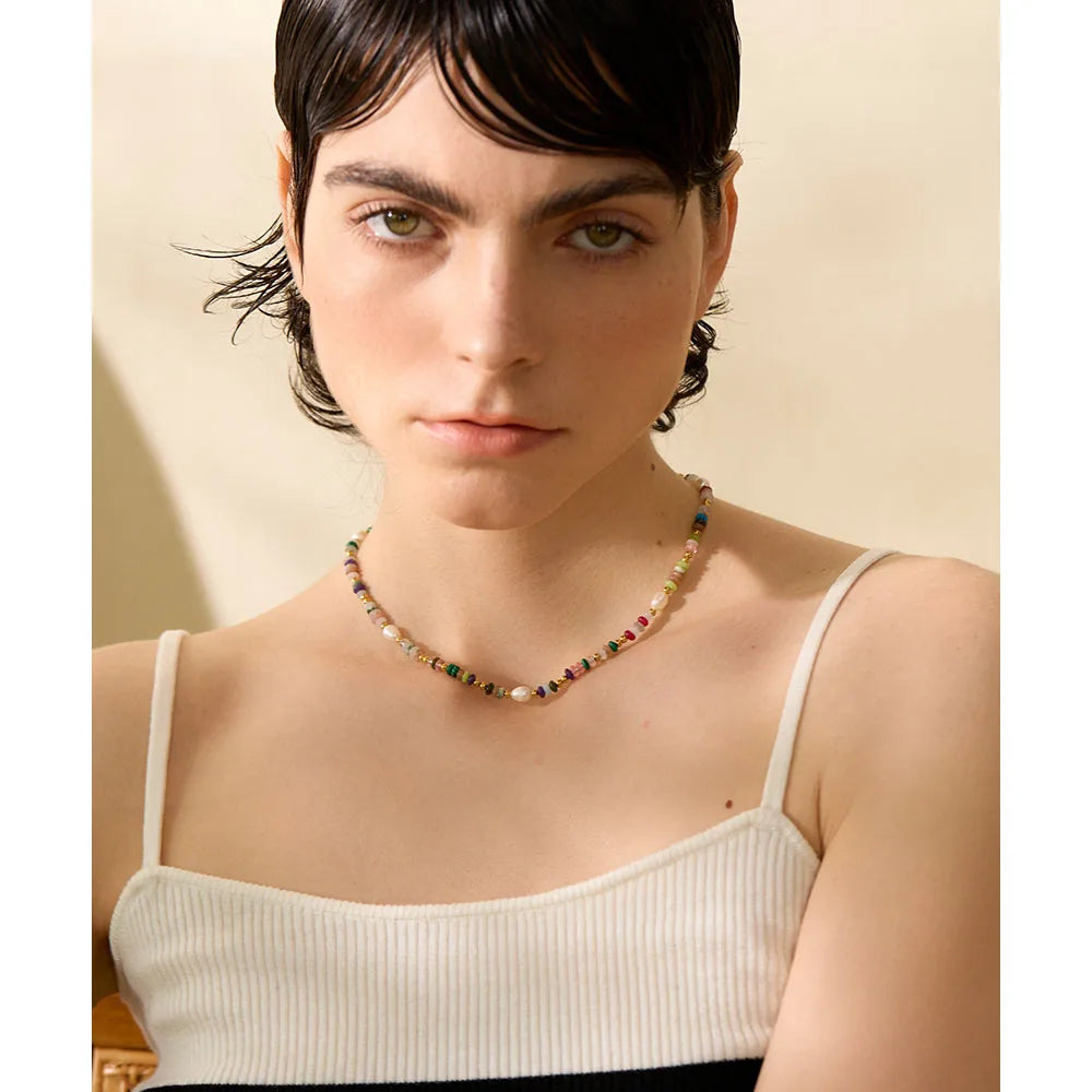 Lavinia - Handmade Colorful Stone Necklace