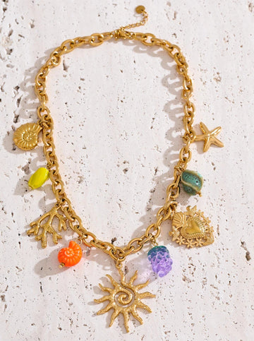 Adella - Ceramic Conch Necklace