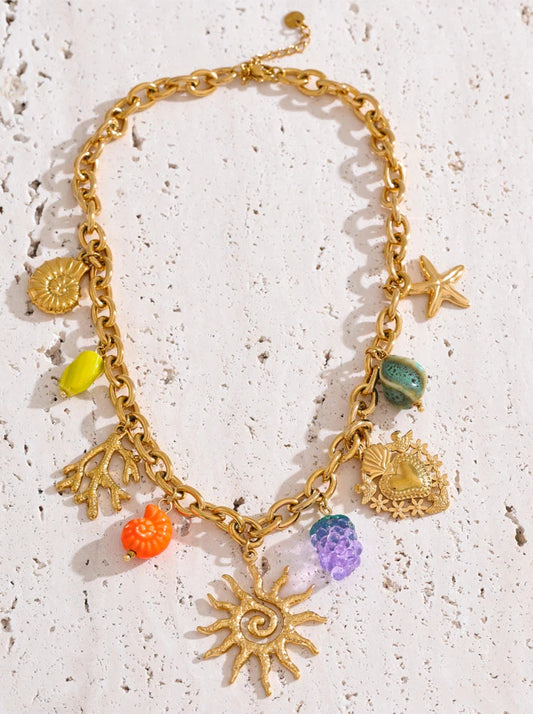Adella - Ceramic Conch Necklace