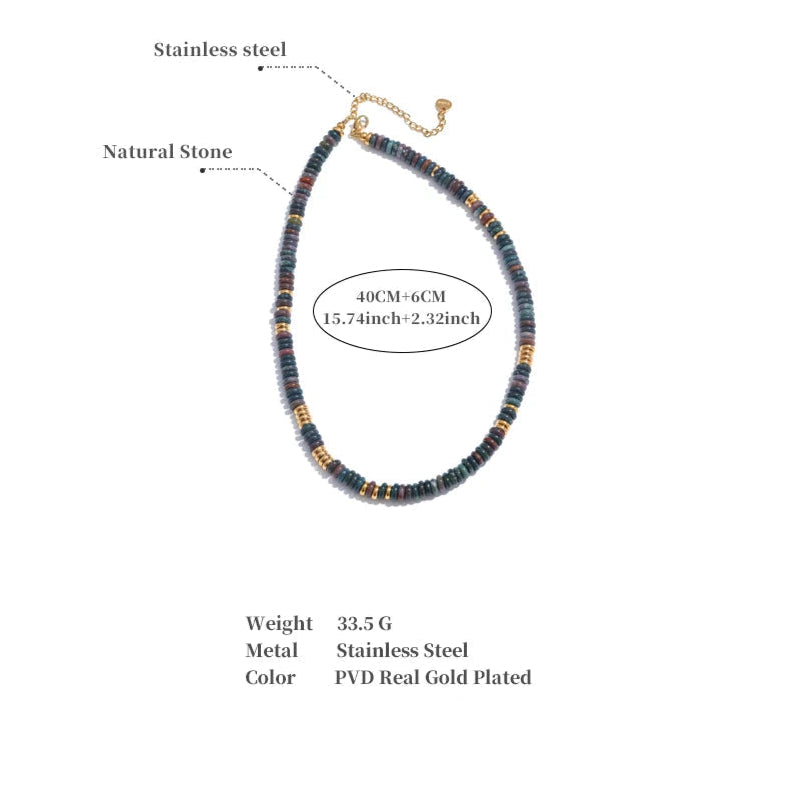 Cassandra - Waterproof Stone Beads Necklace