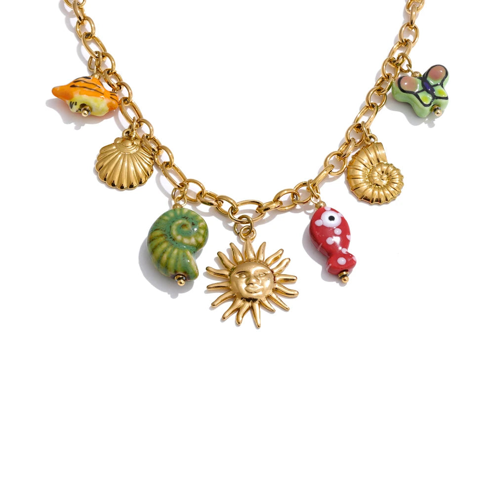 Aquata - Ceramic Conch Necklace