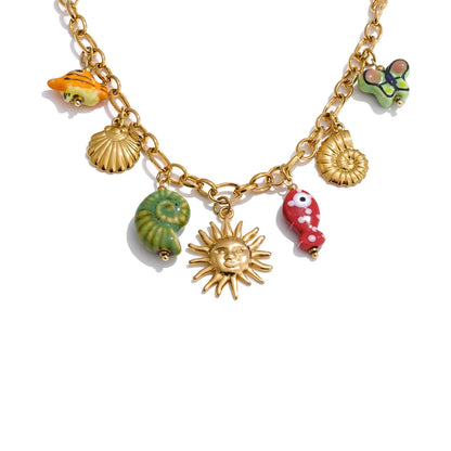 Aquata - Ceramic Conch Necklace