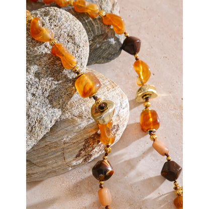 Ione - Acrylic Beads Chain Sunflower Pendant