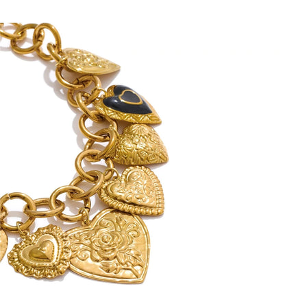 Virelai - Heart Charms Necklace