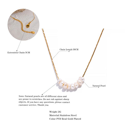 Dorothy - Natural Pearls Chain Collar