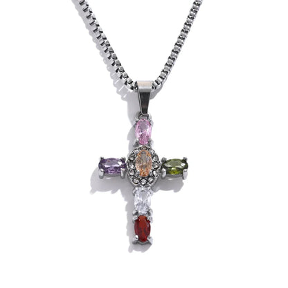 Diana - Colorful Cross Pendant